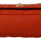 Elegant Red Nappa Leather Shoulder Bag