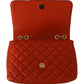 Elegant Red Nappa Leather Shoulder Bag
