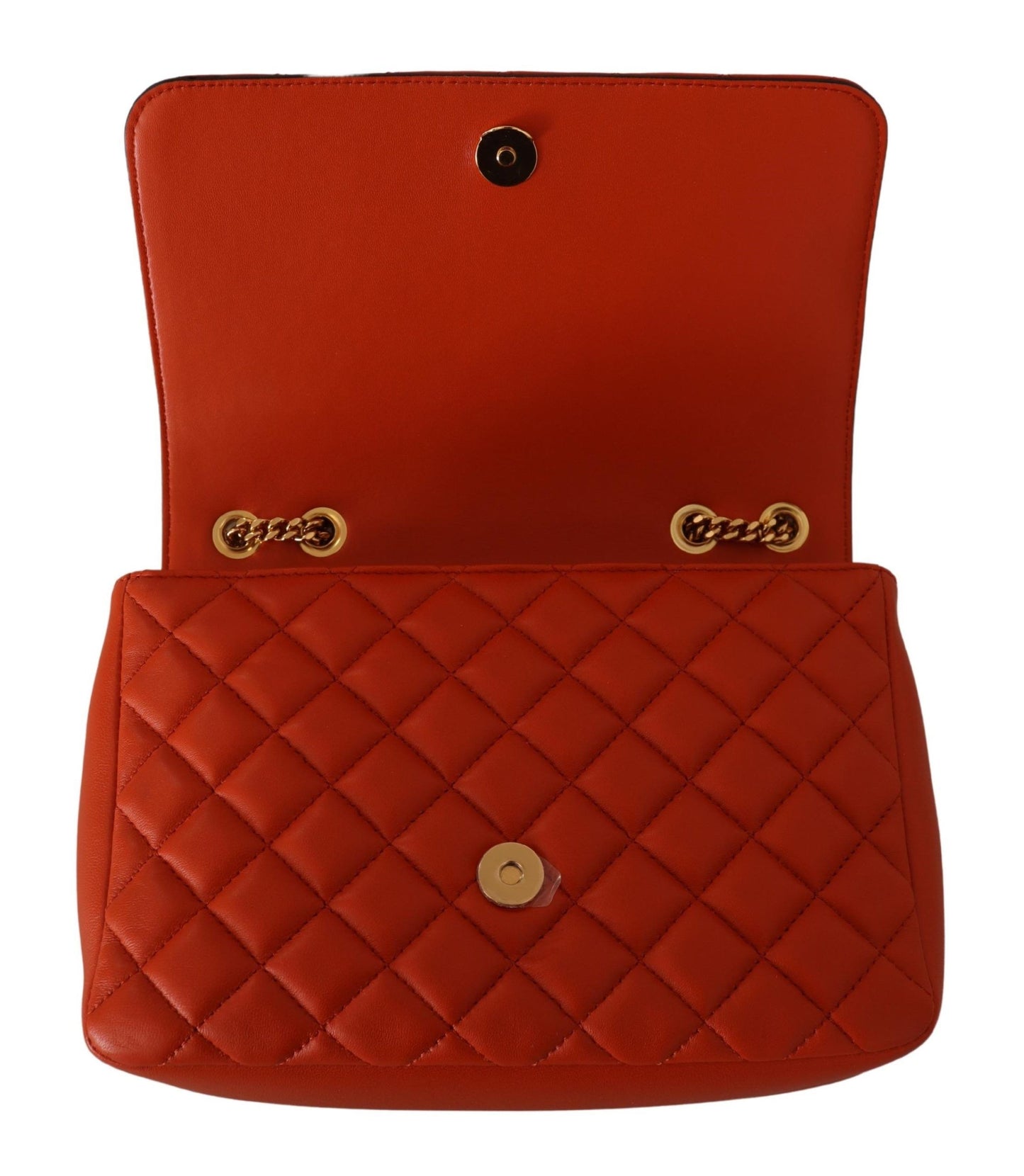 Elegant Red Nappa Leather Shoulder Bag