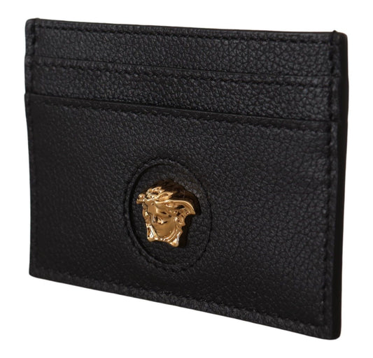 Elegant Black Leather Card Holder