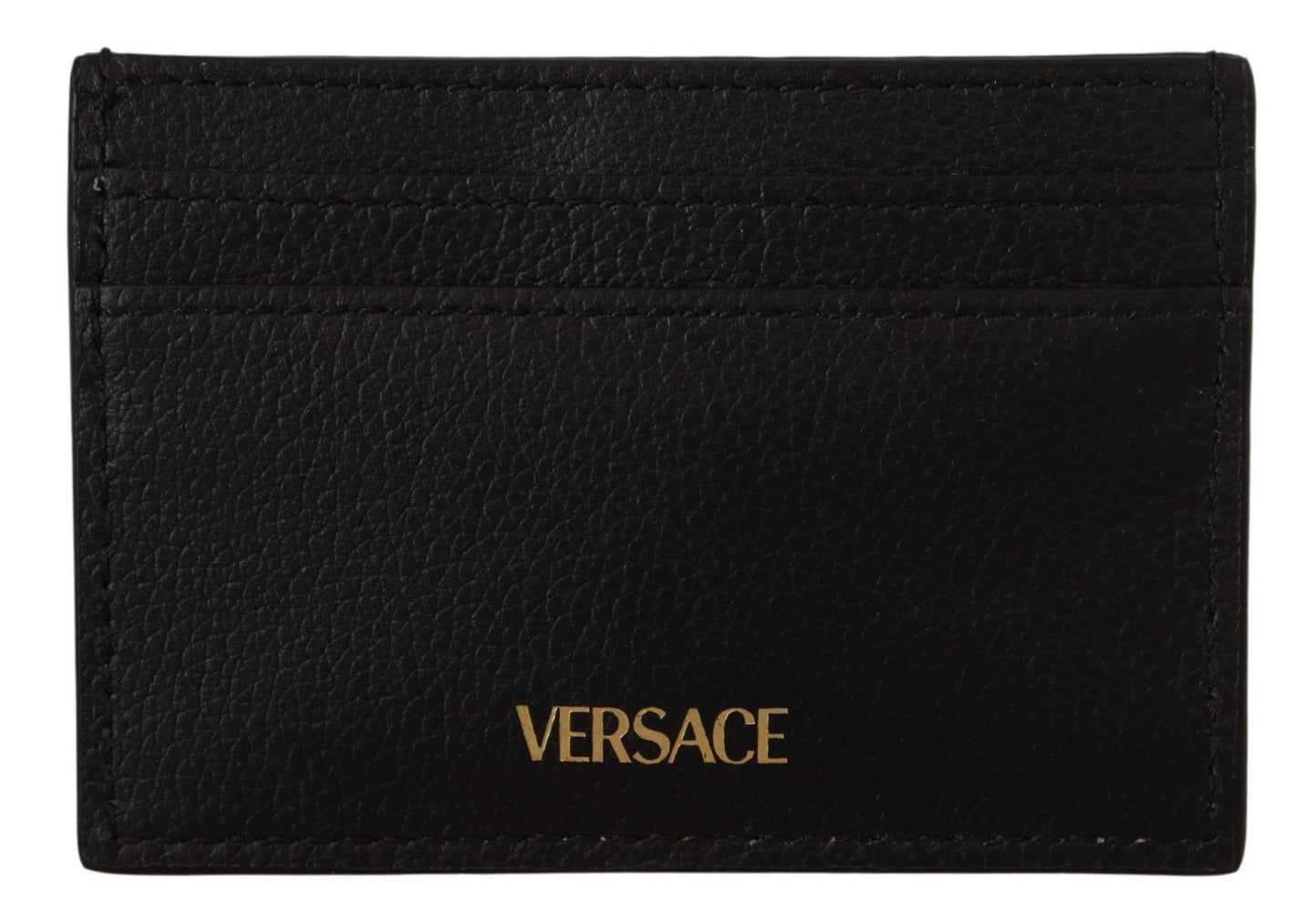 Elegant Black Leather Card Holder