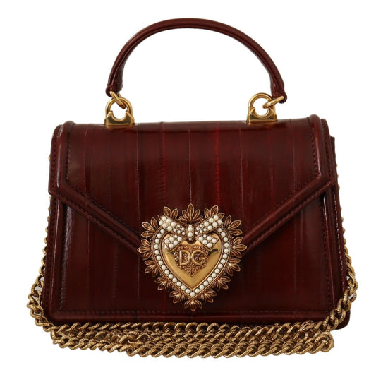 Bordeaux Devotion Leather Shoulder Bag