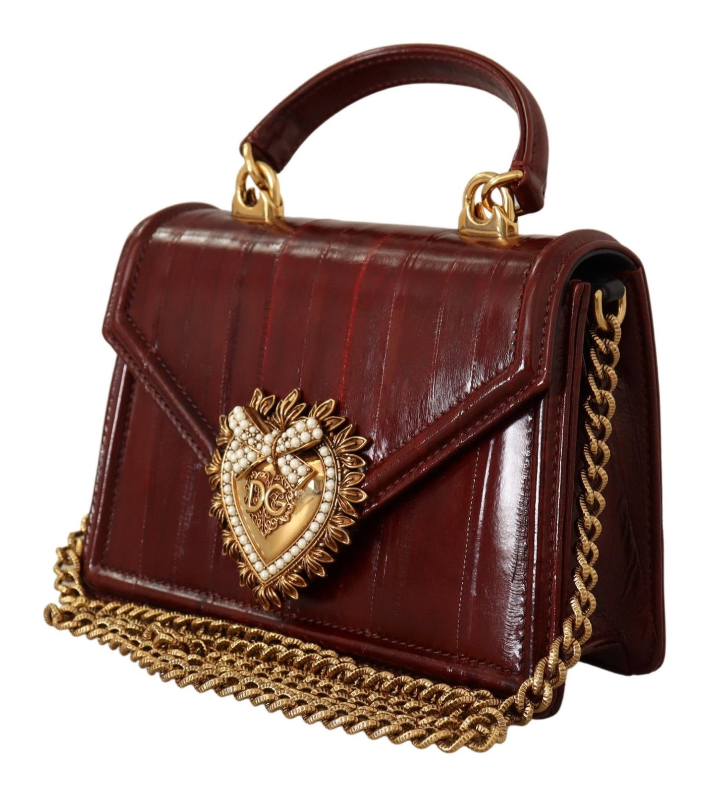 Bordeaux Devotion Leather Shoulder Bag