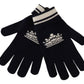 Elegant Cashmere Gloves with Byzantine Crown Pattern