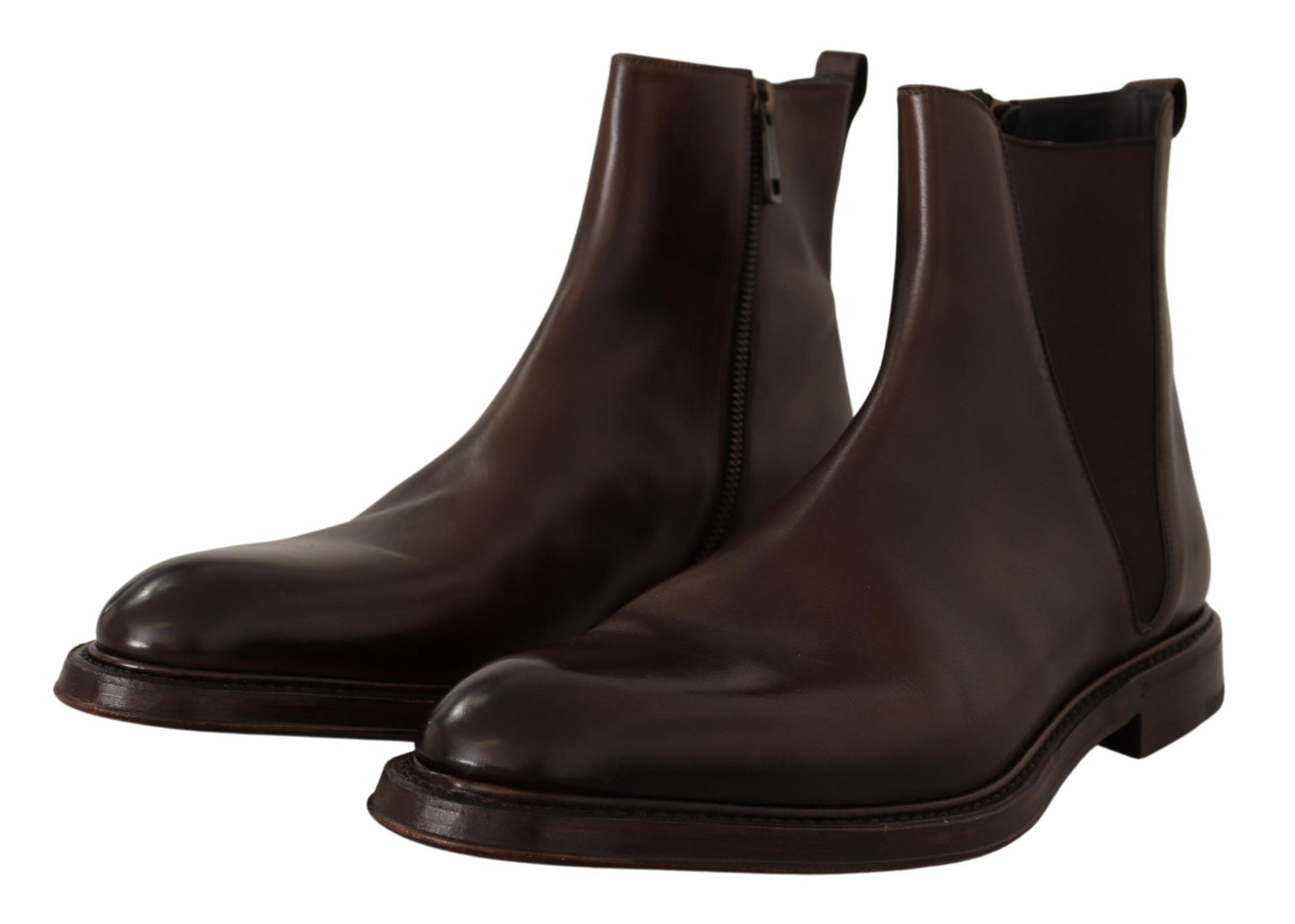 Brown Leather Chelsea Mens Boots