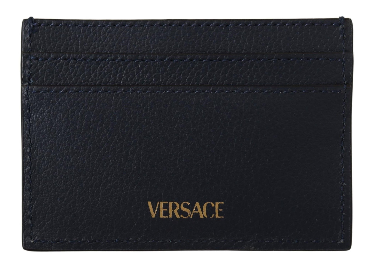 Elegant Navy Calf Leather Card Holder