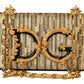 Elegant Gold & Black Evening Clutch