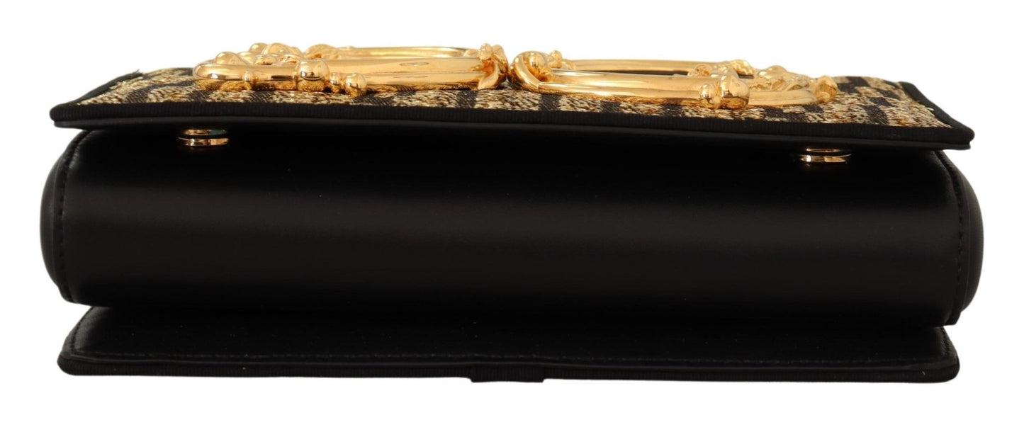 Elegant Gold & Black Evening Clutch