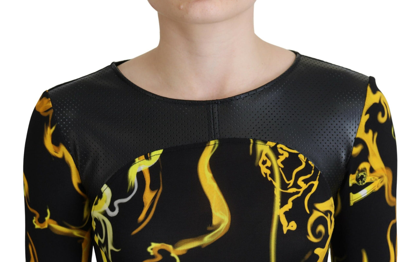 Elegant Viscose Blend Top with Iconic Print