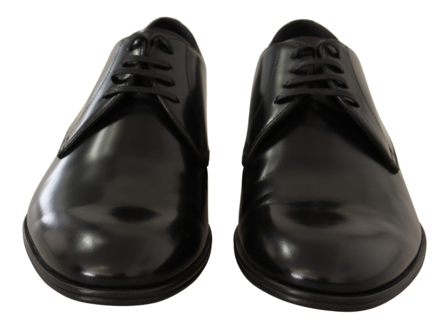 Elegant Black Leather Derby Shoes