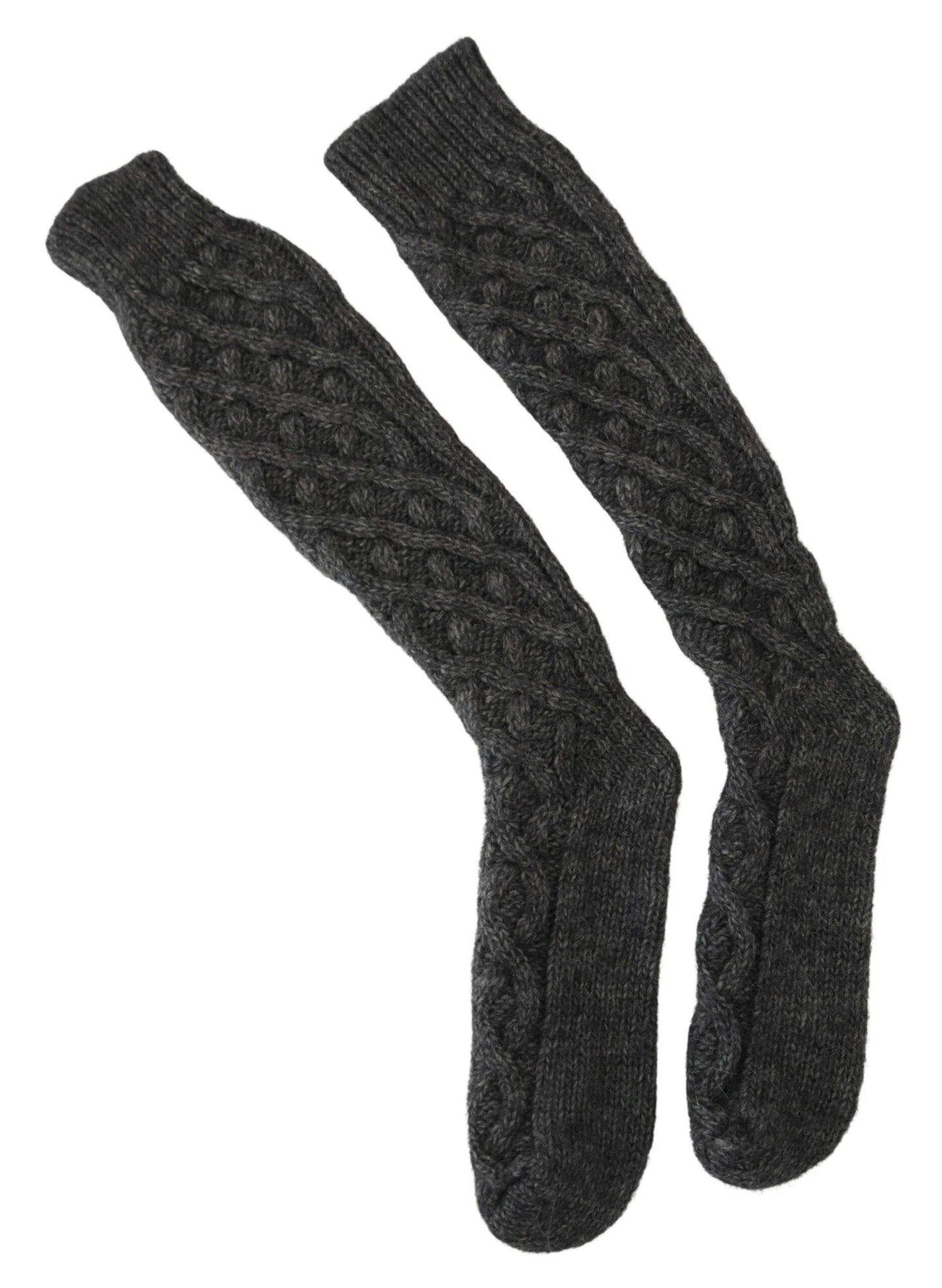 Classic Grey Wool-Blend Italian Socks