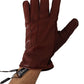 Winter Elegance Leather Gloves - Chic Brown