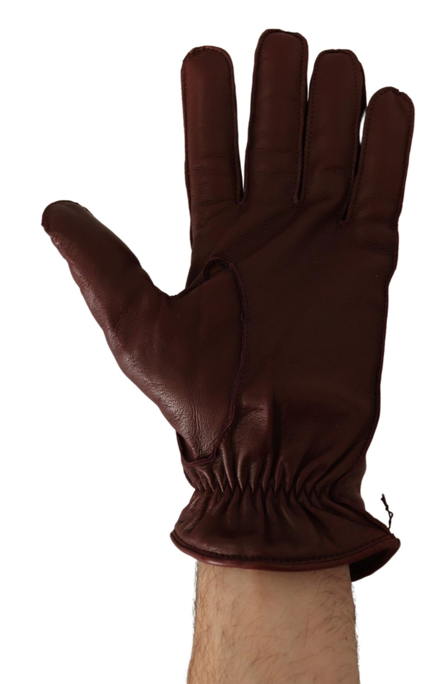 Winter Elegance Leather Gloves - Chic Brown