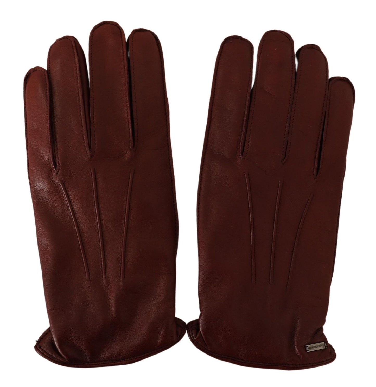 Winter Elegance Leather Gloves - Chic Brown