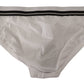 White Stripe Cotton Stretch Midi Brief Underwear