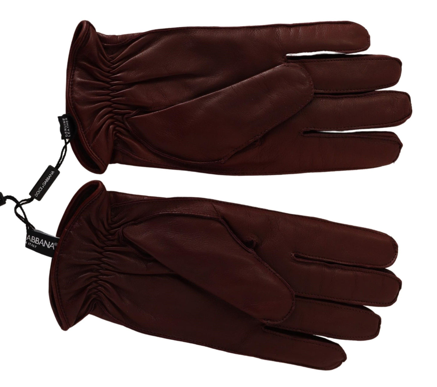 Winter Elegance Leather Gloves - Chic Brown