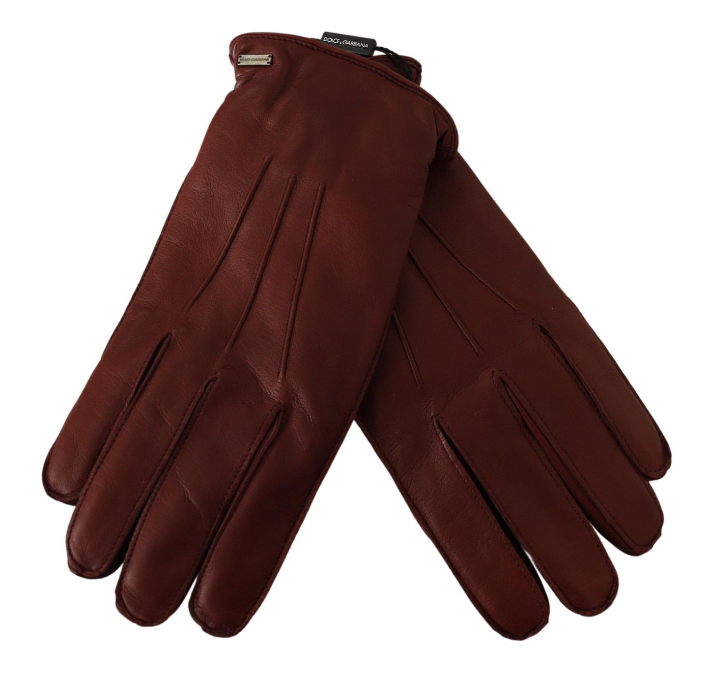 Winter Elegance Leather Gloves - Chic Brown