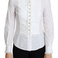 Elegant White Collared Cotton Top