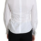 Elegant White Collared Cotton Top