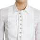 Elegant White Collared Cotton Top