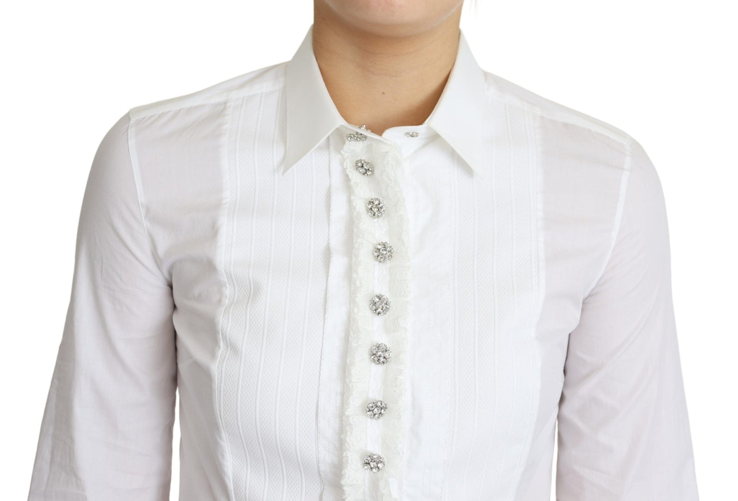 Elegant White Collared Cotton Top