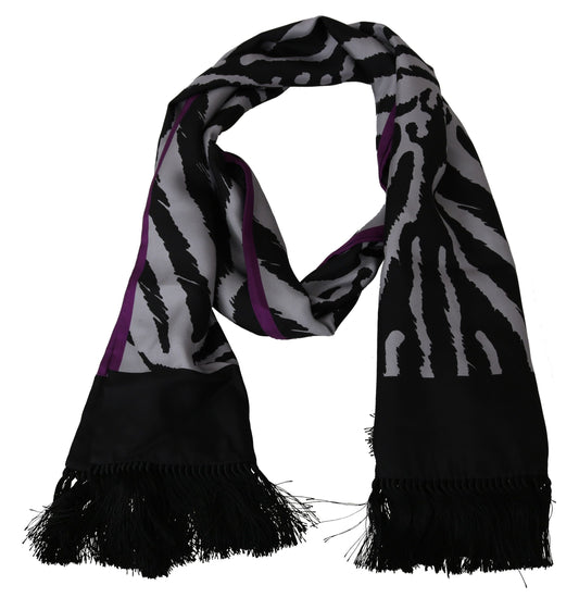 Elegant Silk Scarf in Black - Timeless Accessory