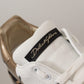 Elegant White Gold Portofino Sneakers