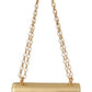 Elegant Gold Leather Phone Purse with Chain Strap