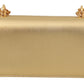 Elegant Gold Leather Phone Purse with Chain Strap