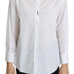 Elegant White Cotton Poplin Shirt