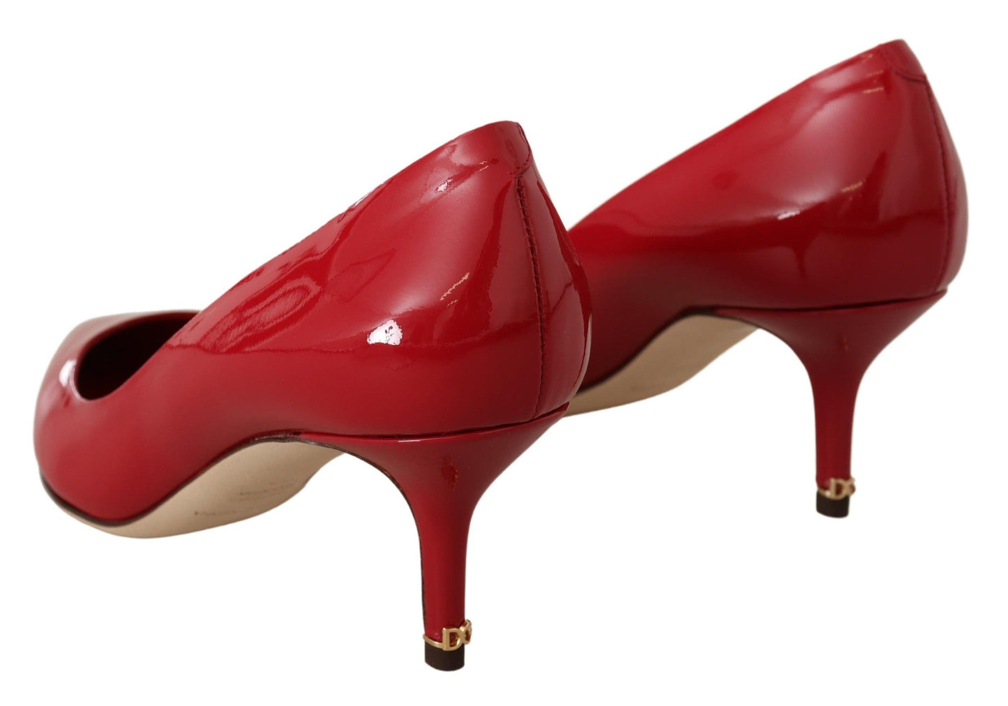 Chic Patent Red Leather Heels