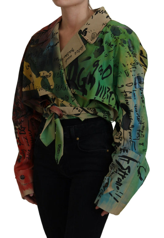 Elegant Multicolor Cropped Jacket