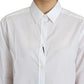 Elegant White Cotton Poplin Shirt