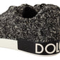 Elegant Monochrome Wool Blend Sneakers