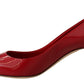 Chic Patent Red Leather Heels
