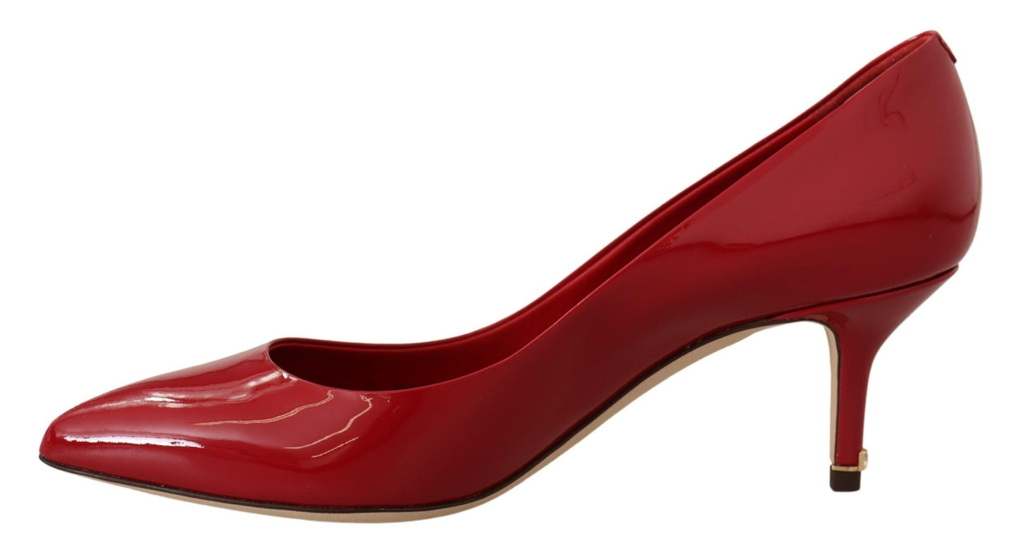 Chic Patent Red Leather Heels