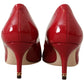 Chic Patent Red Leather Heels
