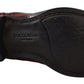 Elegant Red Leather Wingtip Brogues