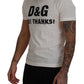 Chic White Cotton YES! THANKS! Tee