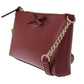 Elegant Bordeaux Leather Crossbody