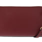 Elegant Bordeaux Leather Crossbody