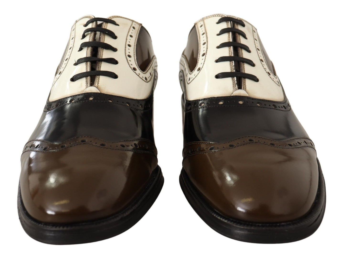 Elegant Two-Tone Leather Derby Dress Shoes