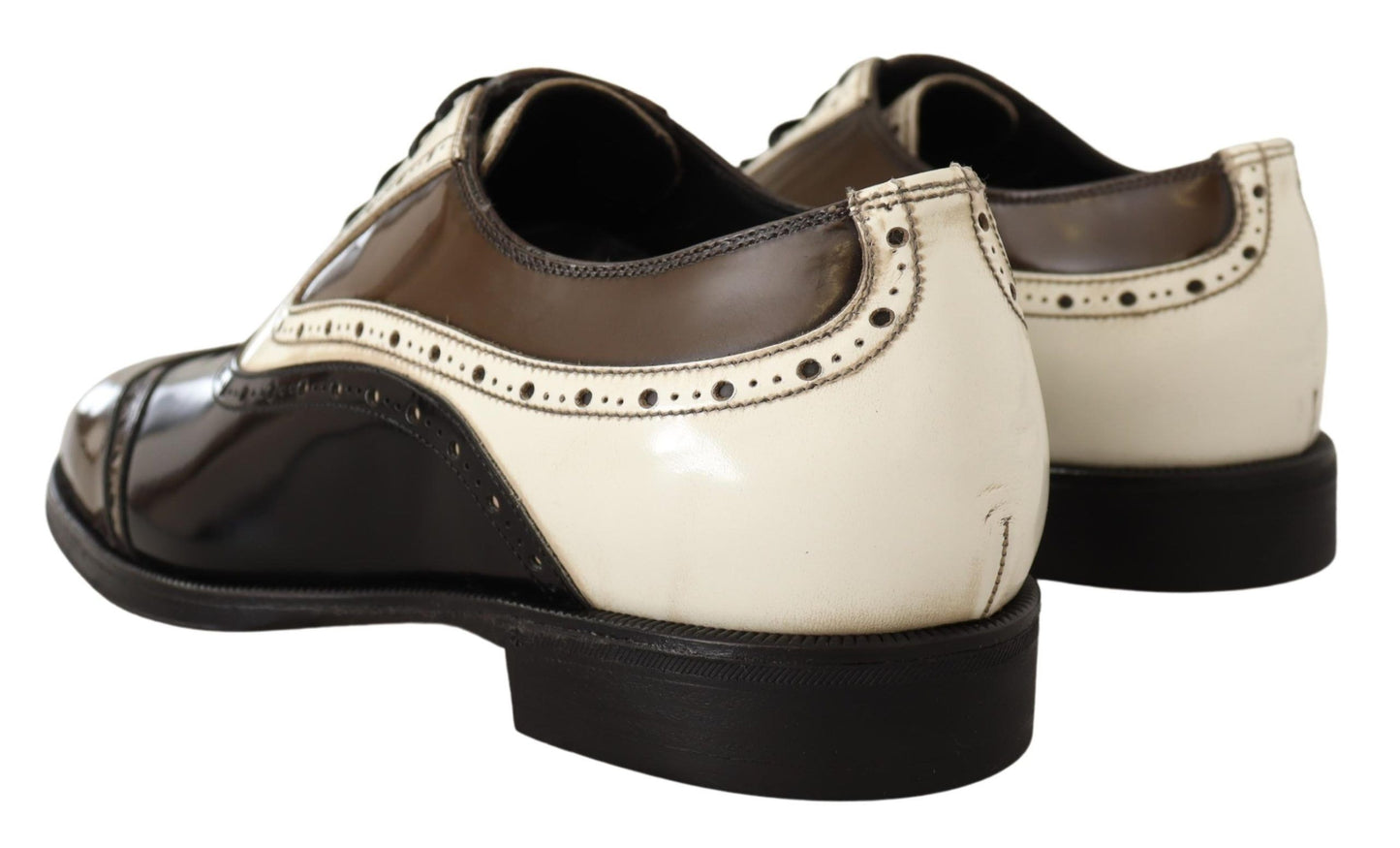 Elegant Two-Tone Leather Derby Dress Shoes