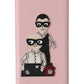 Chic Pink Leather Power Bank