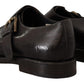 Elegant Black Leather Monk Strap Formal Shoes