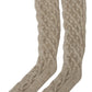 Beige Wool-Alpaca Blend Knit Socks