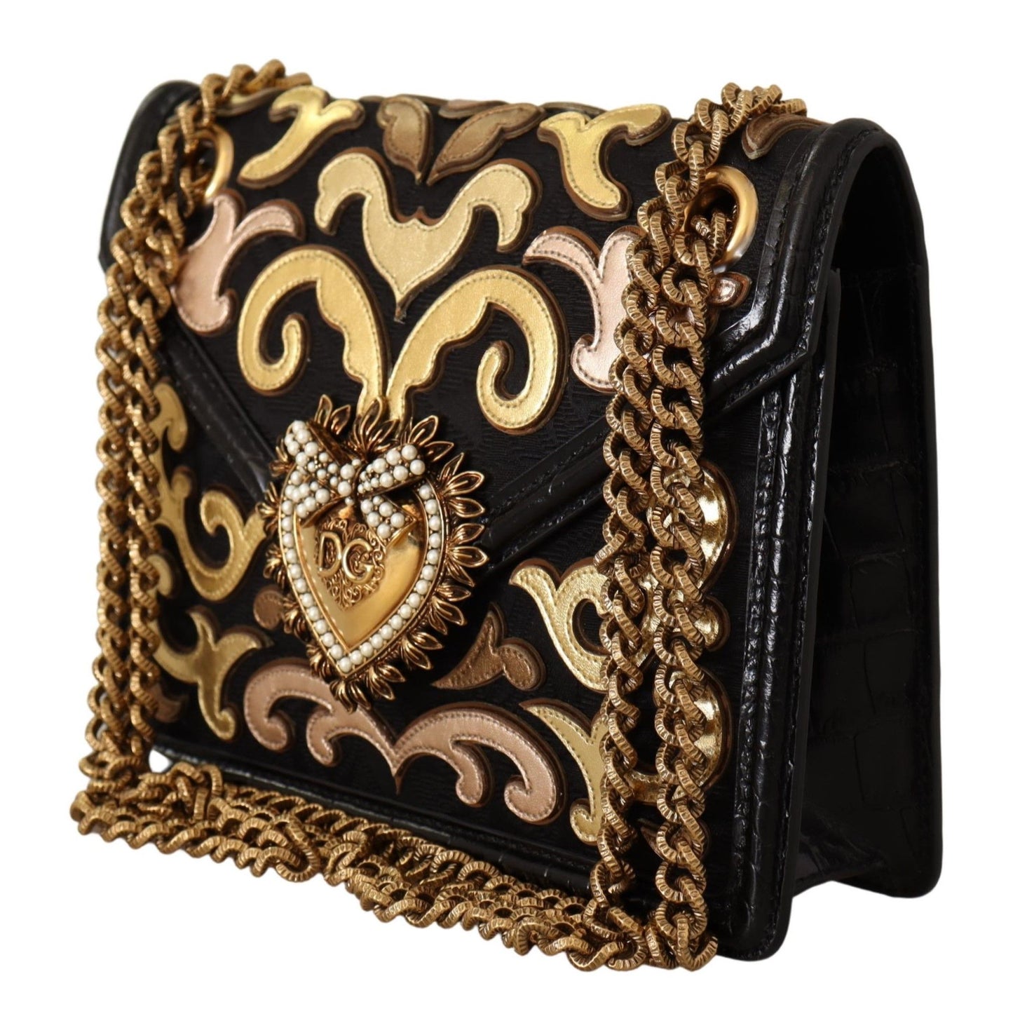 Chic Devotion Gold & Black Shoulder Bag