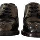 Elegant Studded Black Derby Shoes