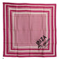 Chic Striped Ibiza Silk Scarf in Pink