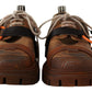 Elegant Brown Leather Casual Sneakers